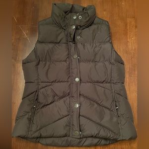 J.Crew down puffer vest size Large. Fleece lined.